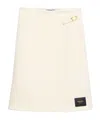 Prada Twill Midi Skirt In Ivory