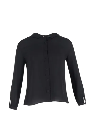Pre-owned Prada Button-down Top In Black