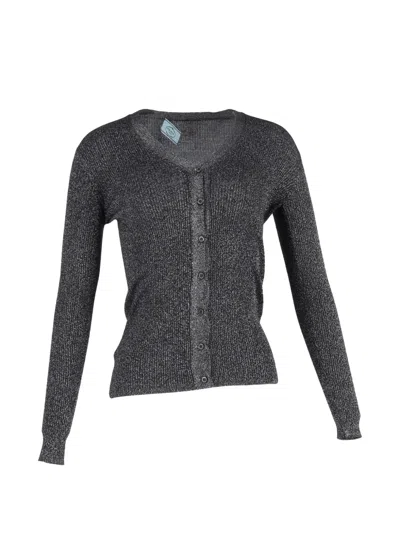 Pre-owned Prada Button-fastening Cardigan In Gray