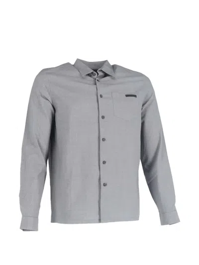 Pre-owned Prada Button-fastening Long-sleeve Shirt In Gray