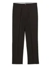 Prada Button-fastening Wool Trousers In Brown