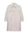 Prada Button Mini Dress In Snow Pink