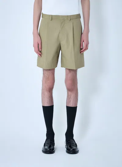 Prada Button Patch Pocket Trousers In Green