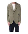 Prada Button Poplin Blazer In Green