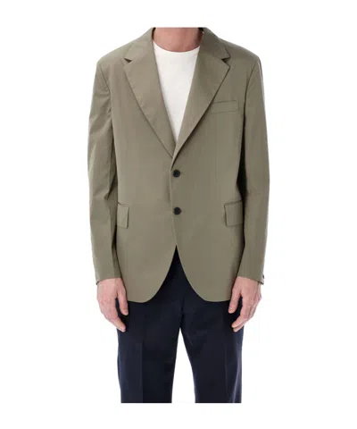 PRADA BUTTON POPLIN BLAZER