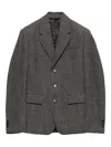 Prada Single-breasted Wool Jacket In Gray