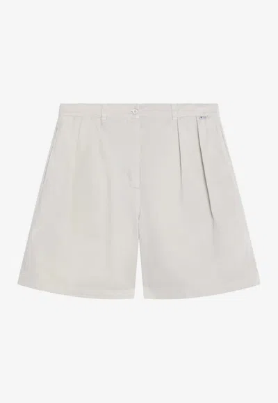 Prada Buttoned Bermuda Shorts In White