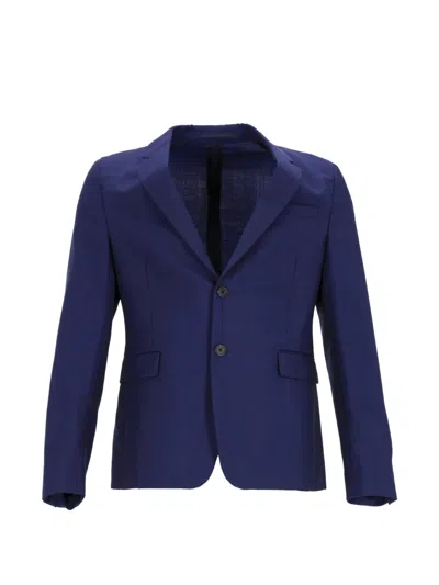 Pre-owned Prada Buttoned Blazer In Blue