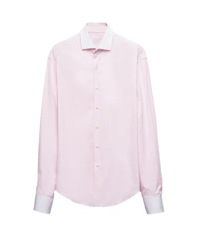 Prada Buttoned Cotton Shirt In White