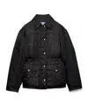 Prada Buttoned Down Jacket In Black