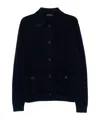 Prada Buttoned Patch-pocket Cardigan In Black
