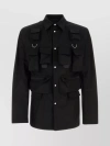 PRADA BUTTONED SHIRT WITH CHEST POCKETS AND SHOULDER STRAPS