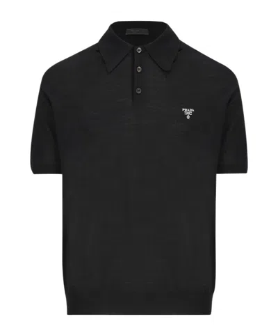 PRADA BUCKLE SHORT-SLEEVED POLO SHIRT