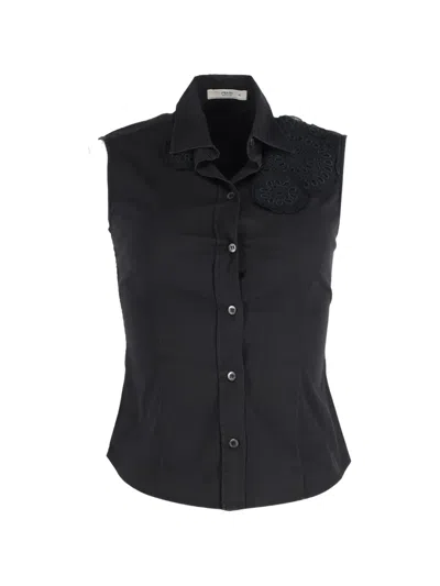 Pre-owned Prada Buttoned Sleeveless Shirt In Black
