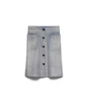 Prada Button-up Patch-pocket Skirt In Blue
