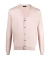 Prada Buttoned Wool Cardigan In Nude