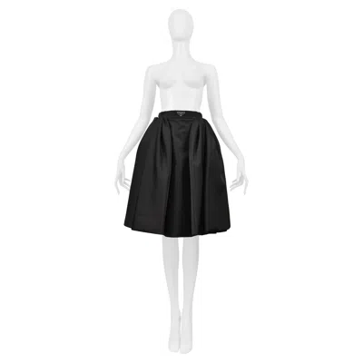 Pre-owned Prada By Raf Simons Re-nylon Black Skirt With Logo 2021