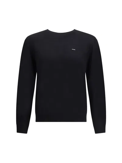 Prada C-neck Knit In Blue