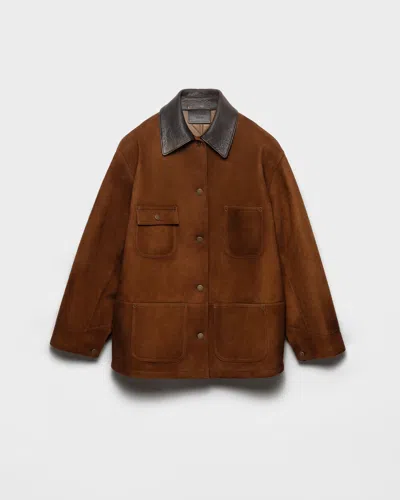 PRADA SUEDE CABAN JACKET