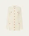Prada Cable Cotton Mini Dress In Avorio