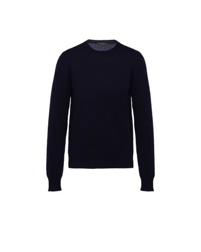 Prada Cashmere Sweater In Navy