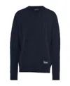 Prada Cable-knit Cashmere Sweater In Blue