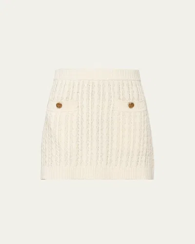 PRADA CABLE-KNIT MINI SKIRT