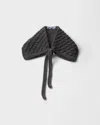 Prada Cable-knit Wool Collar In Gray