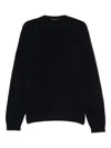 Prada Metallic Knit Wool-blend Sweater In Blue