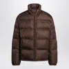 Prada Cacao-coloured Down Jacket In Re-nylon In Brown