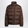 Prada Daunenjacke Aus Mittelschwerem Re-nylon In Brown