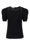 Prada Cady Crãªpe Top In Black