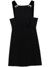 Prada Cady Mini Dress In 黑色