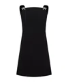 Prada Cady Mini Dress In Black