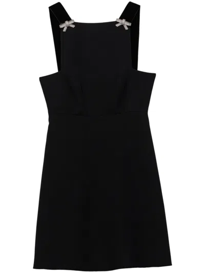 Prada Cady Mini Dress In Black