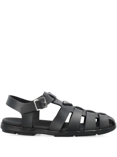 PRADA PRADA CAGE FISHERMAN SANDALS