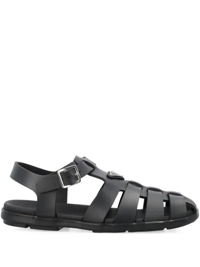 PRADA PRADA CAGE FISHERMAN SANDALS