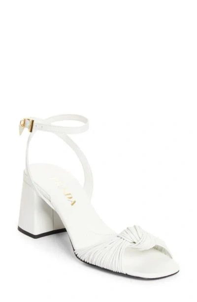 Prada Cage Sandal In White