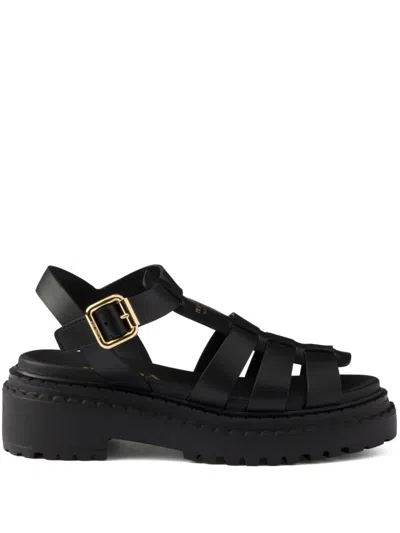 Prada Cage Sandals In Black