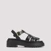 Prada Leather Cage Sandals In Nero