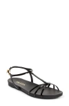 Prada Cage Strap Sandal In Black
