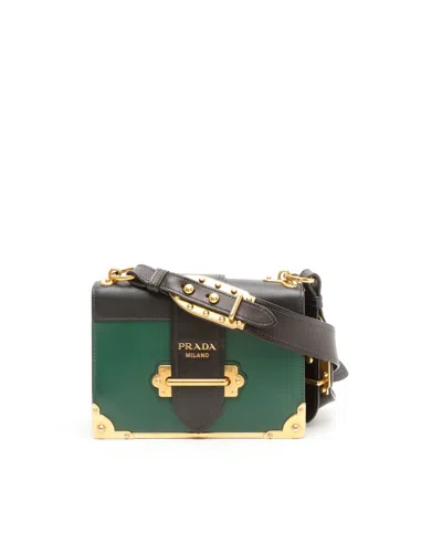 Prada Cahier Bag In Green