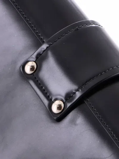 Pre-owned Prada Cahier Chain City Calf Small Crossbody Bag In Black