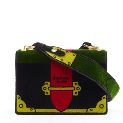 Prada Cahier Velvet Crossbody Box Bag In Multi