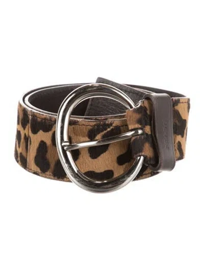Pre-owned Prada Calf Hair Belt In Multi