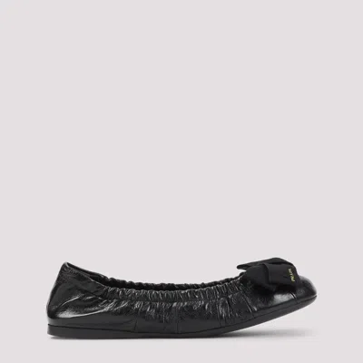 Prada Women Black Leather Ballet Flats, 3.5 Luxury Ballet Flats For Women Darveys