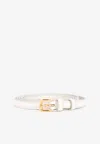 Prada Calf Leather Belt In White