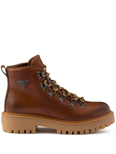 PRADA PRADA CALF LEATHER CHUNKY SNEAKERS