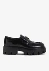 Prada Modern Loafers With Chunky Sole Design In Black