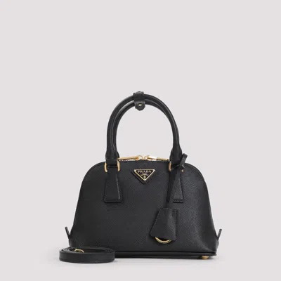 Prada Calf Leather Handbag In Black
